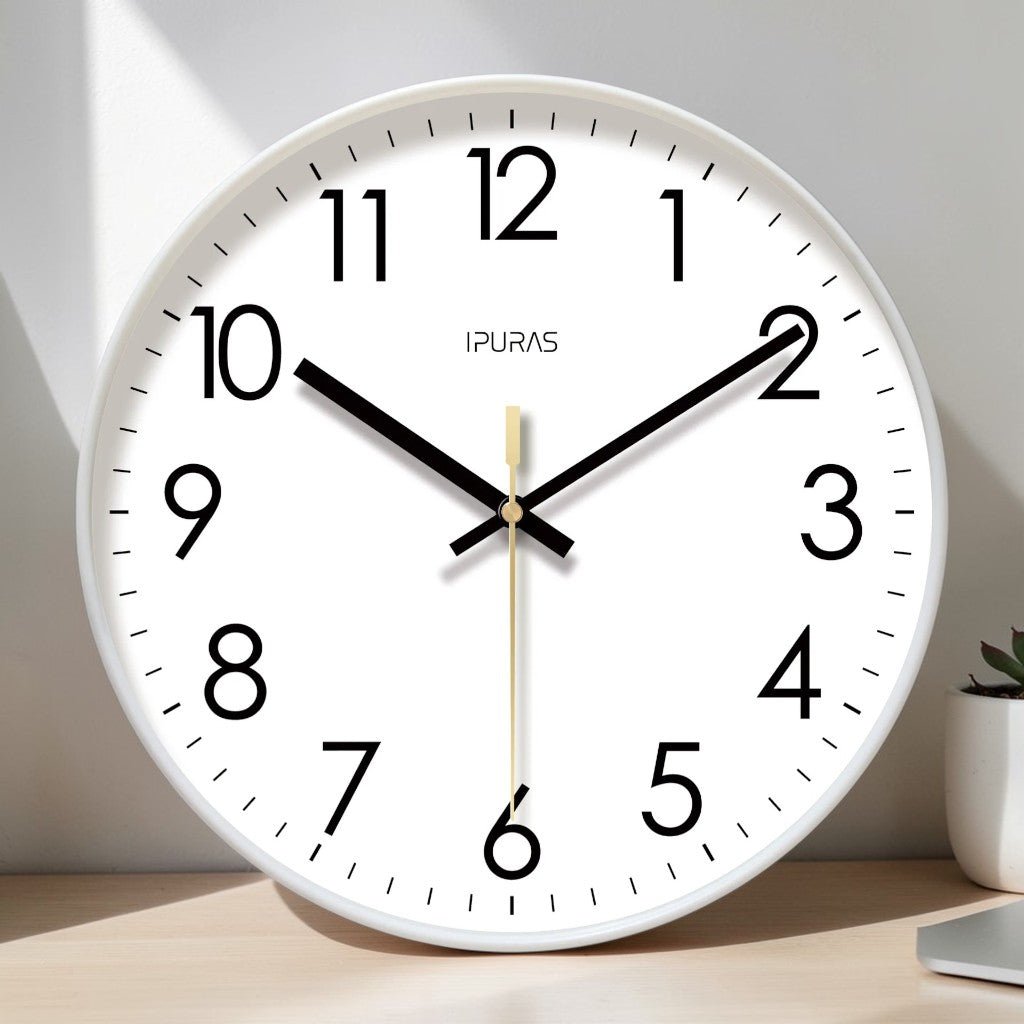 Elegant Silent Wall Clock with Minimalist Design