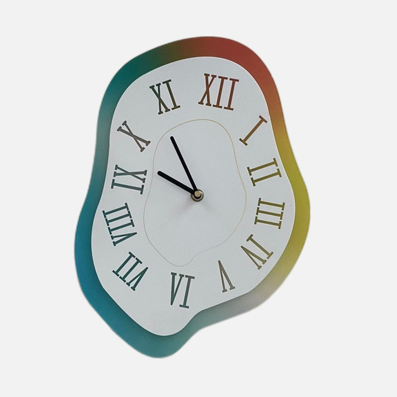 Stylish Silent Wall Clock with Unique Acrylic Design