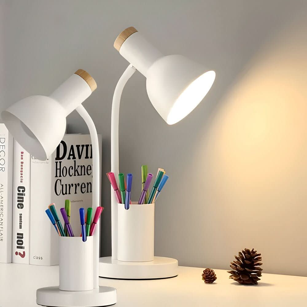 Sleek LED Work Lamp with Organizer for Home and Office