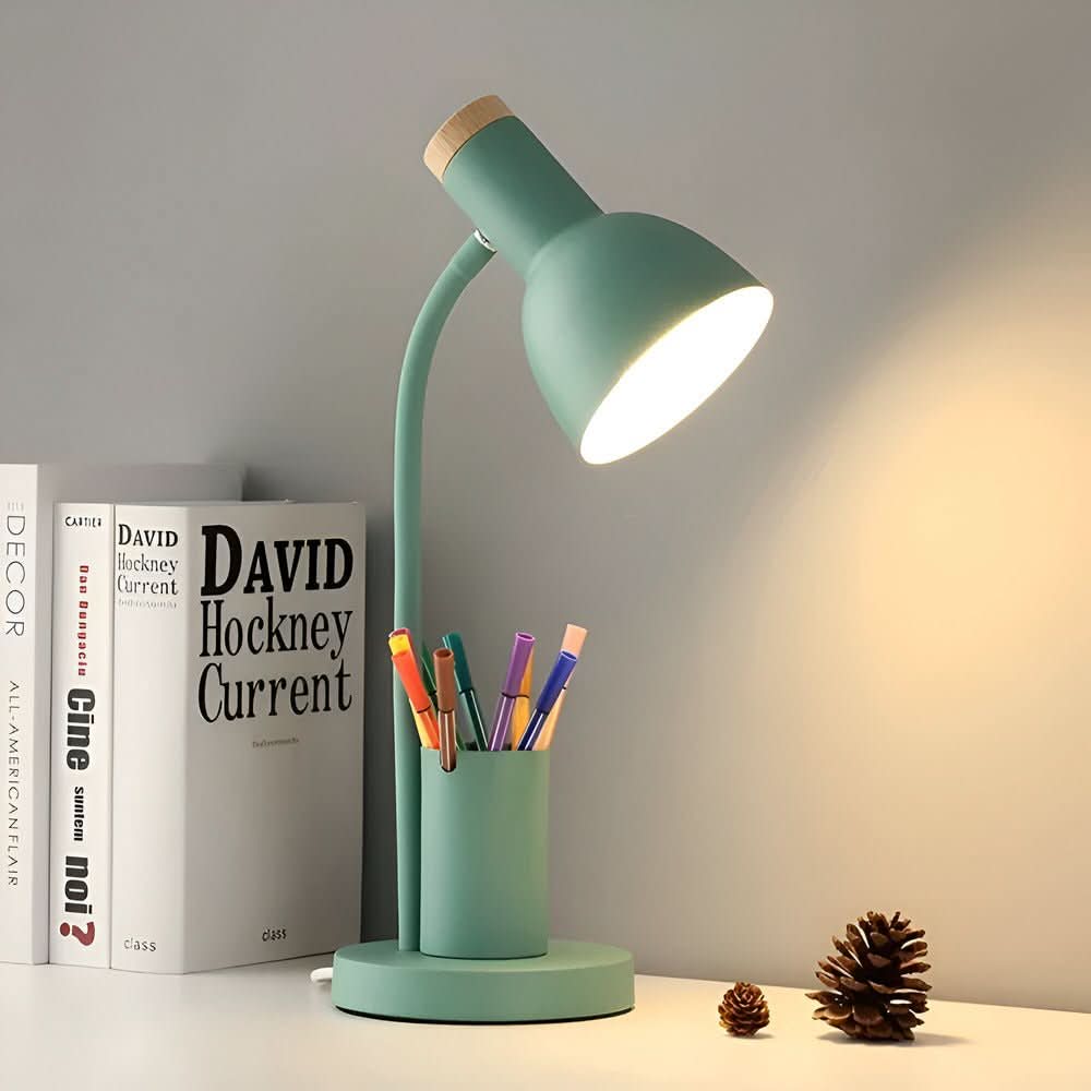 Sleek LED Work Lamp with Organizer for Home and Office