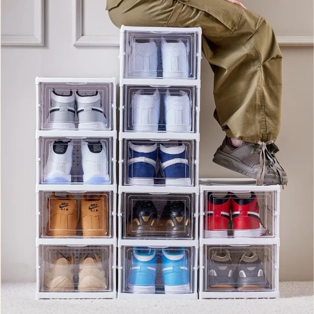 Space-Saving 3-Tier Shoe Organizer with Foldable Design