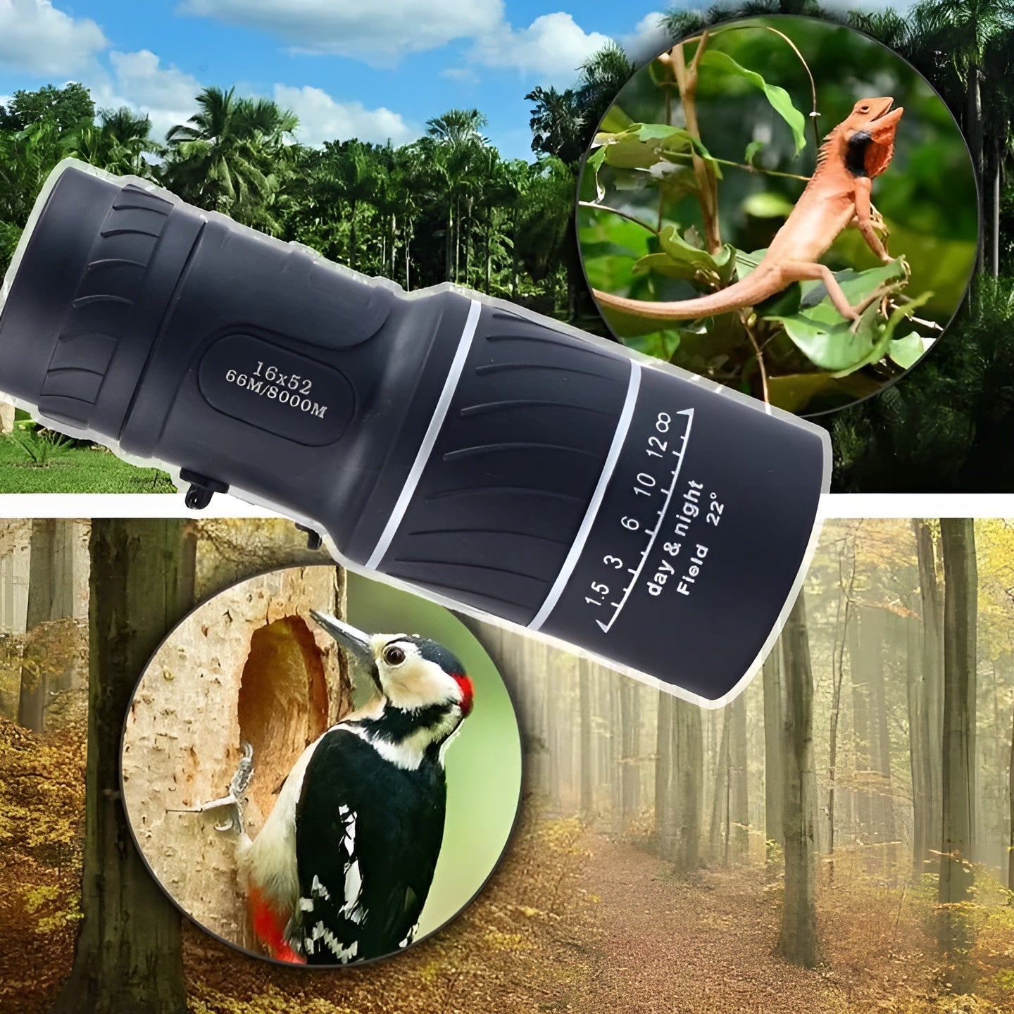 Monocular Zoom Telescope – Waterproof Pocket Scope