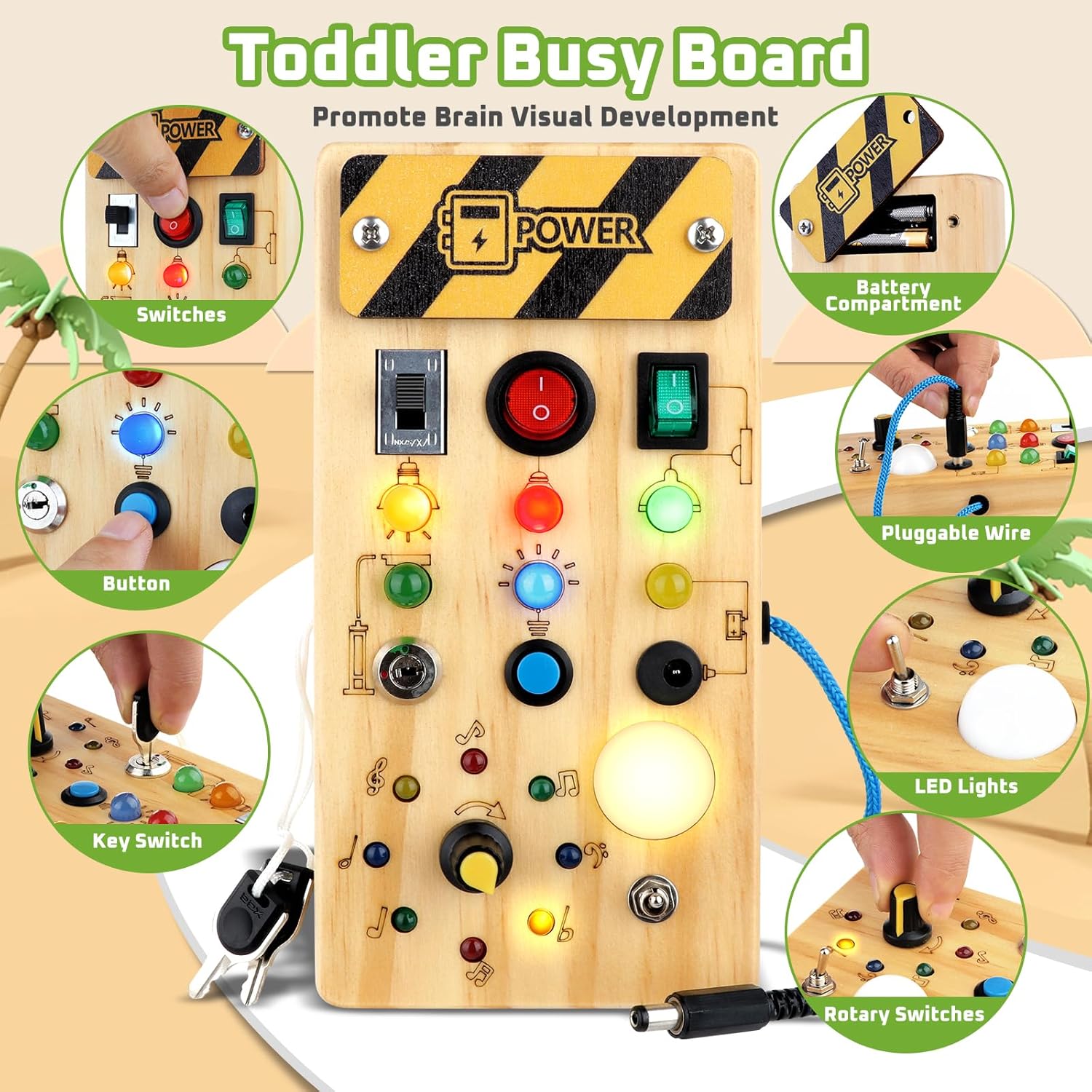 Interactive LED Activity Board for Toddler Learning