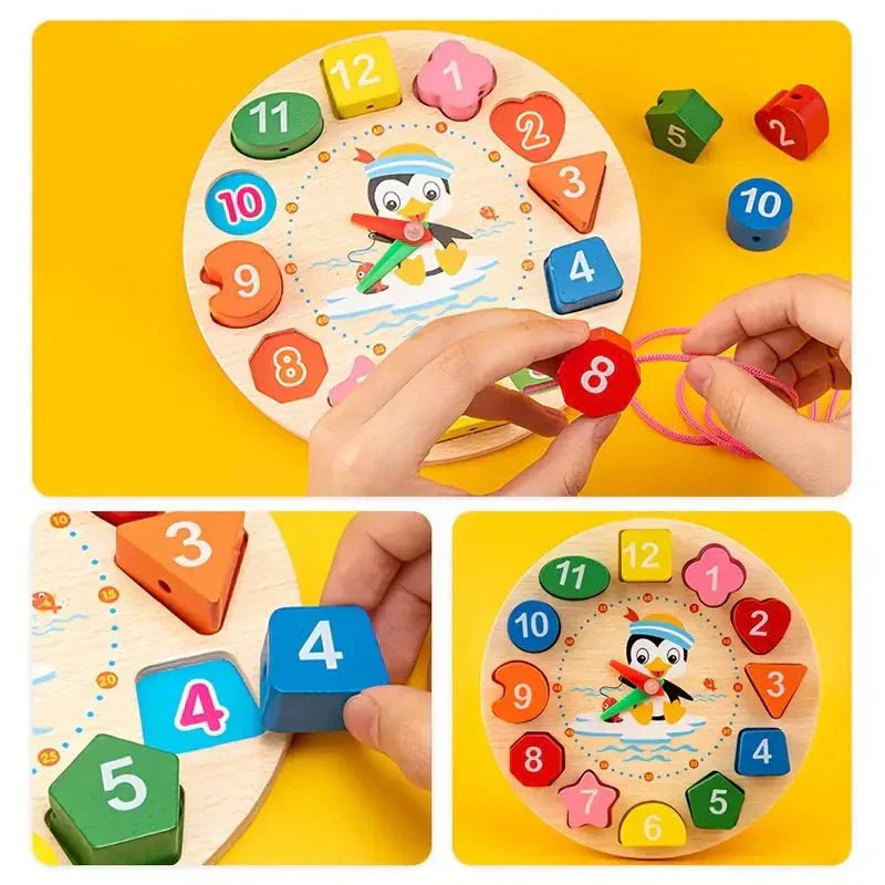 Innovative 5-in-1 Wooden Learning Toy Set for Babies
