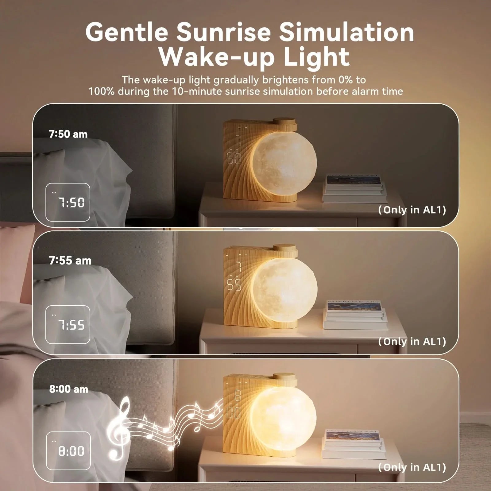 Sunrise Alarm Clock Featuring Calming Sleep Sounds