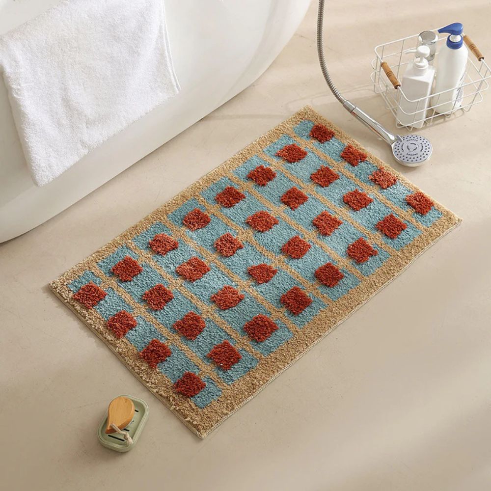 Elegant Non-Slip Bath Mat with Rapid-Dry Fabric