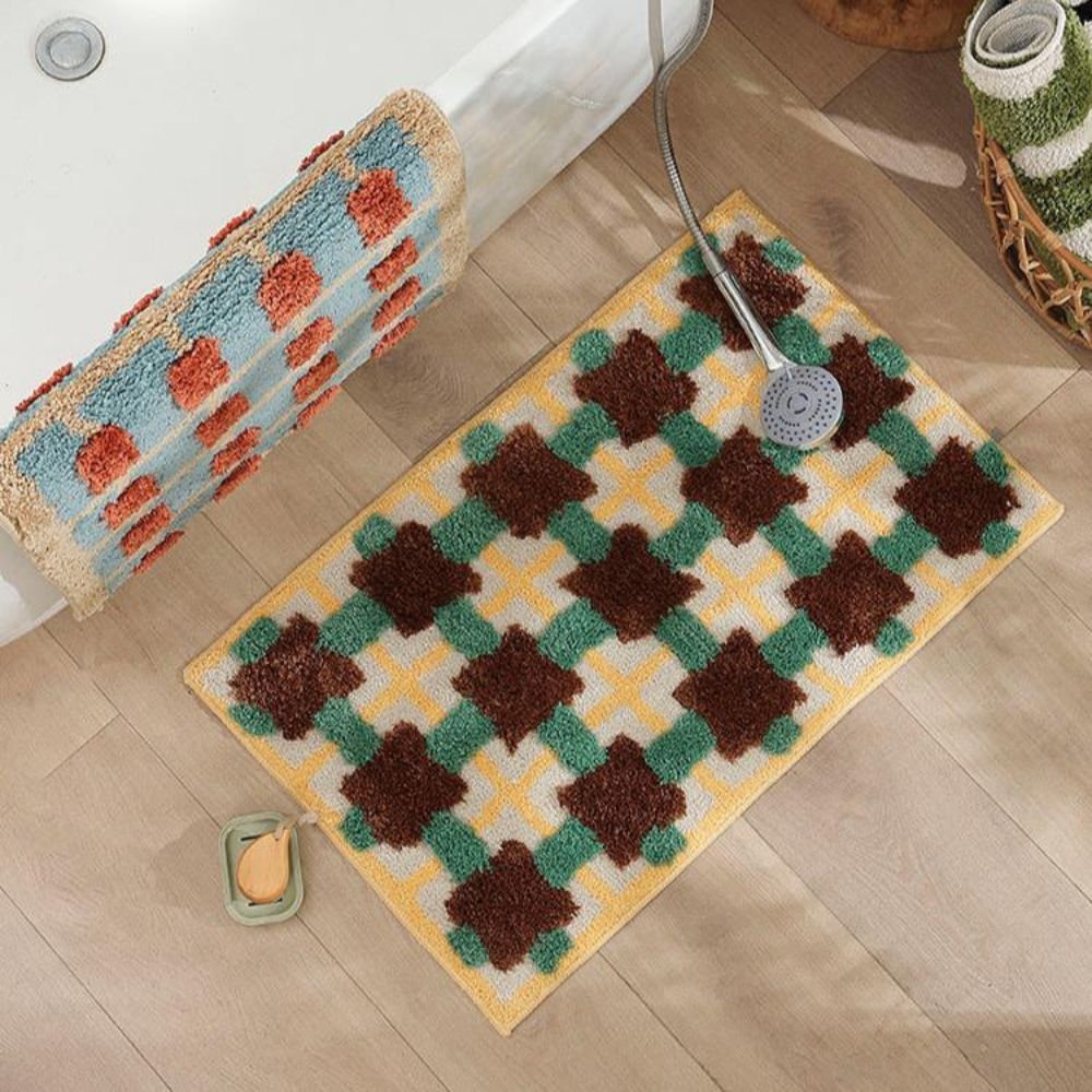 Elegant Non-Slip Bath Mat with Rapid-Dry Fabric