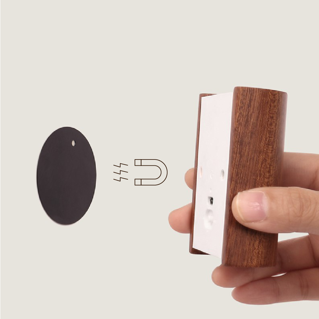 Smart Motion-Activated Wall Light with Wooden Finish