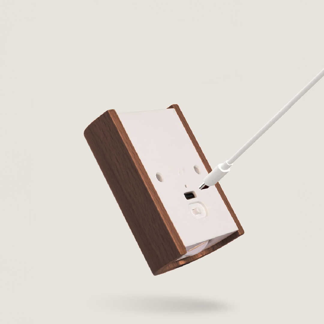 Smart Motion-Activated Wall Light with Wooden Finish