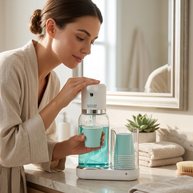 Touchless Mouthwash Dispenser for Hassle-Free Hygiene