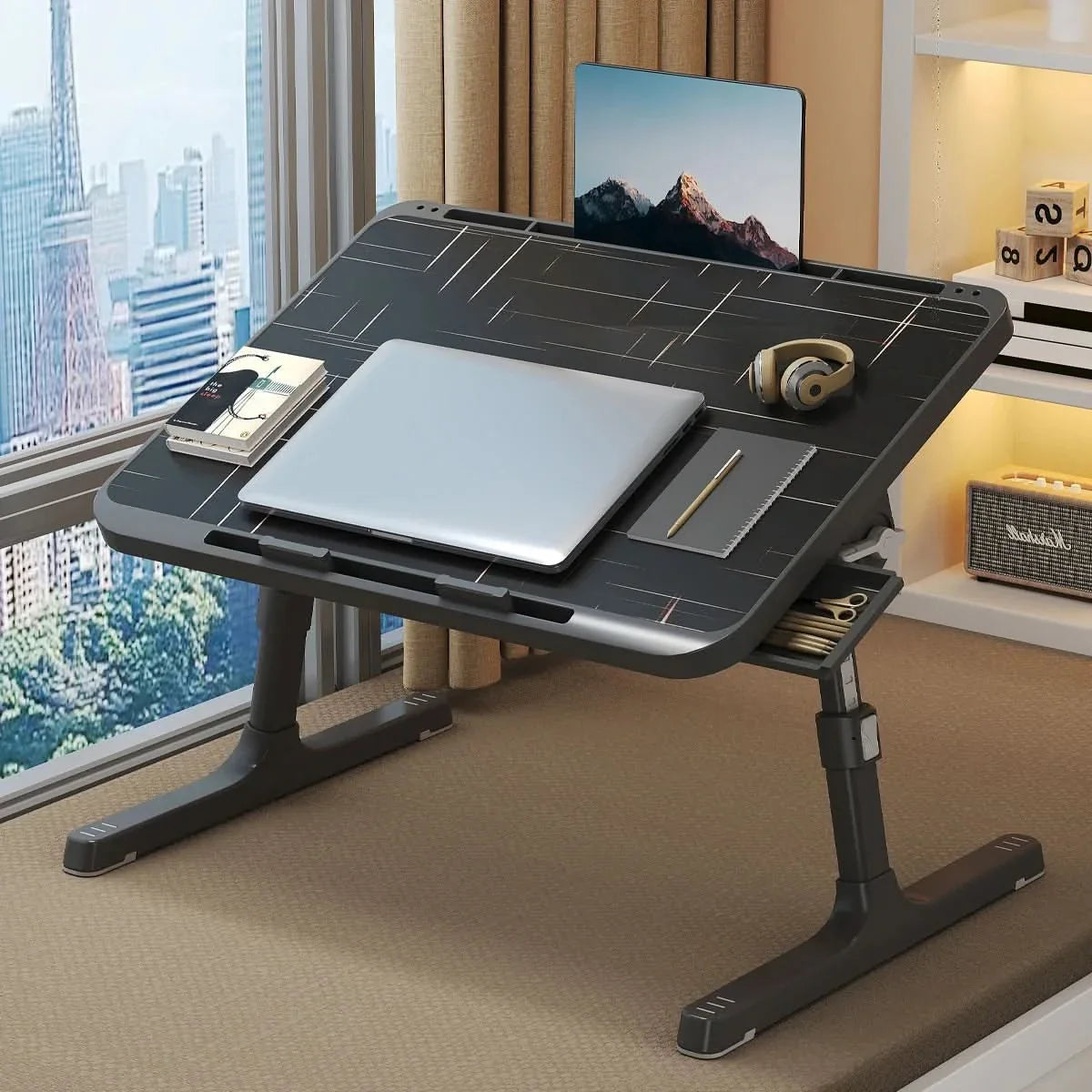 Adjustable Laptop Tray Desk for Work and Home Use