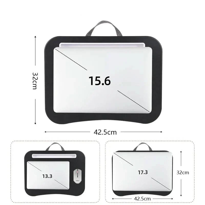 Multifunctional Laptop Desk with Cushion Support for Comfort