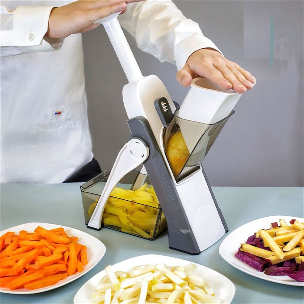 Versatile Kitchen Veggie Slicer and Chopper - Space-Saving Tool