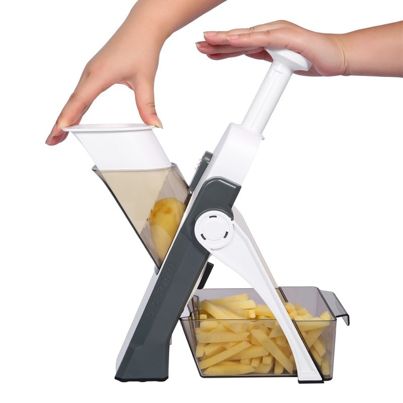 Versatile Kitchen Veggie Slicer and Chopper - Space-Saving Tool