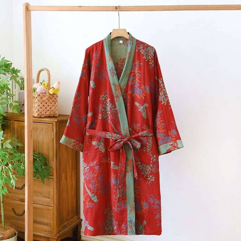 Organic Cotton Bathrobe – Comfortable Kimono Style for Daily Wear