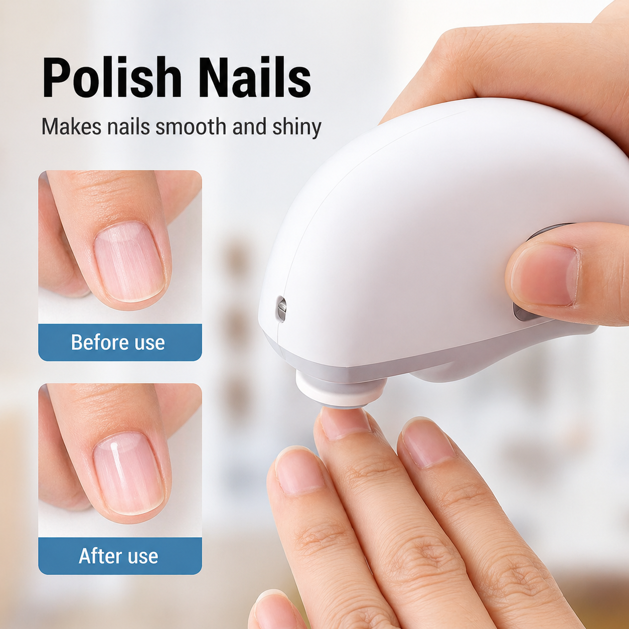 Nail Care Tool | 3-in-1 Clipper, File, and Polish