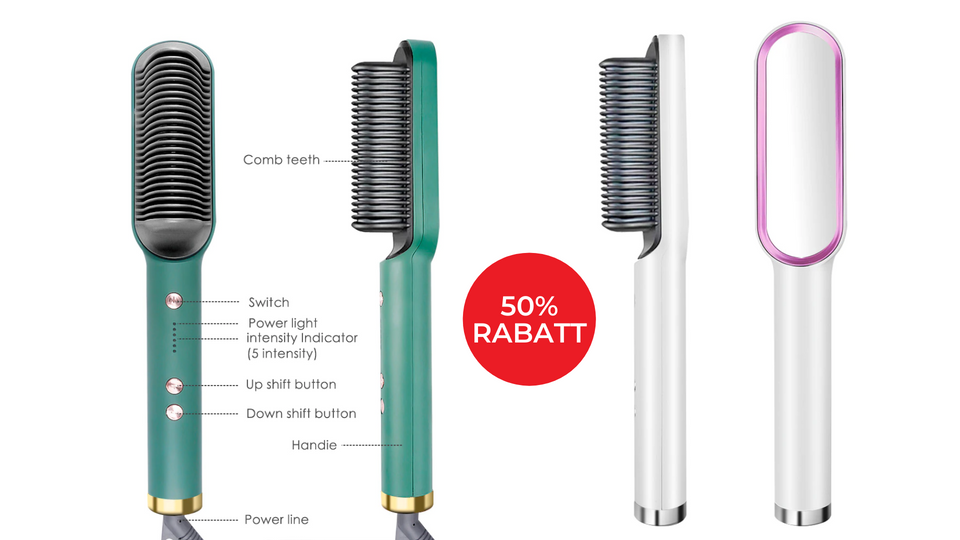 2-in-1 Hair Straightener and Brush with Nano-Titanium Technology