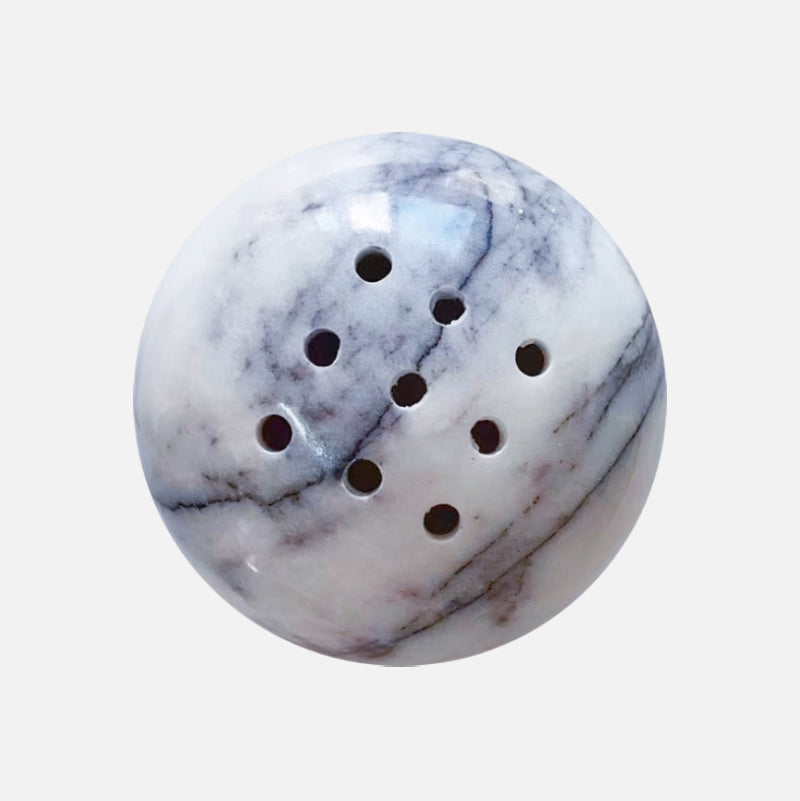 Elegant Natural Stone Incense Holder with 9 Holes