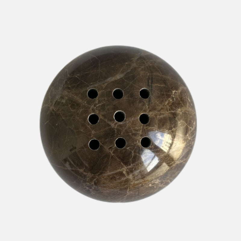 Elegant Natural Stone Incense Holder with 9 Holes
