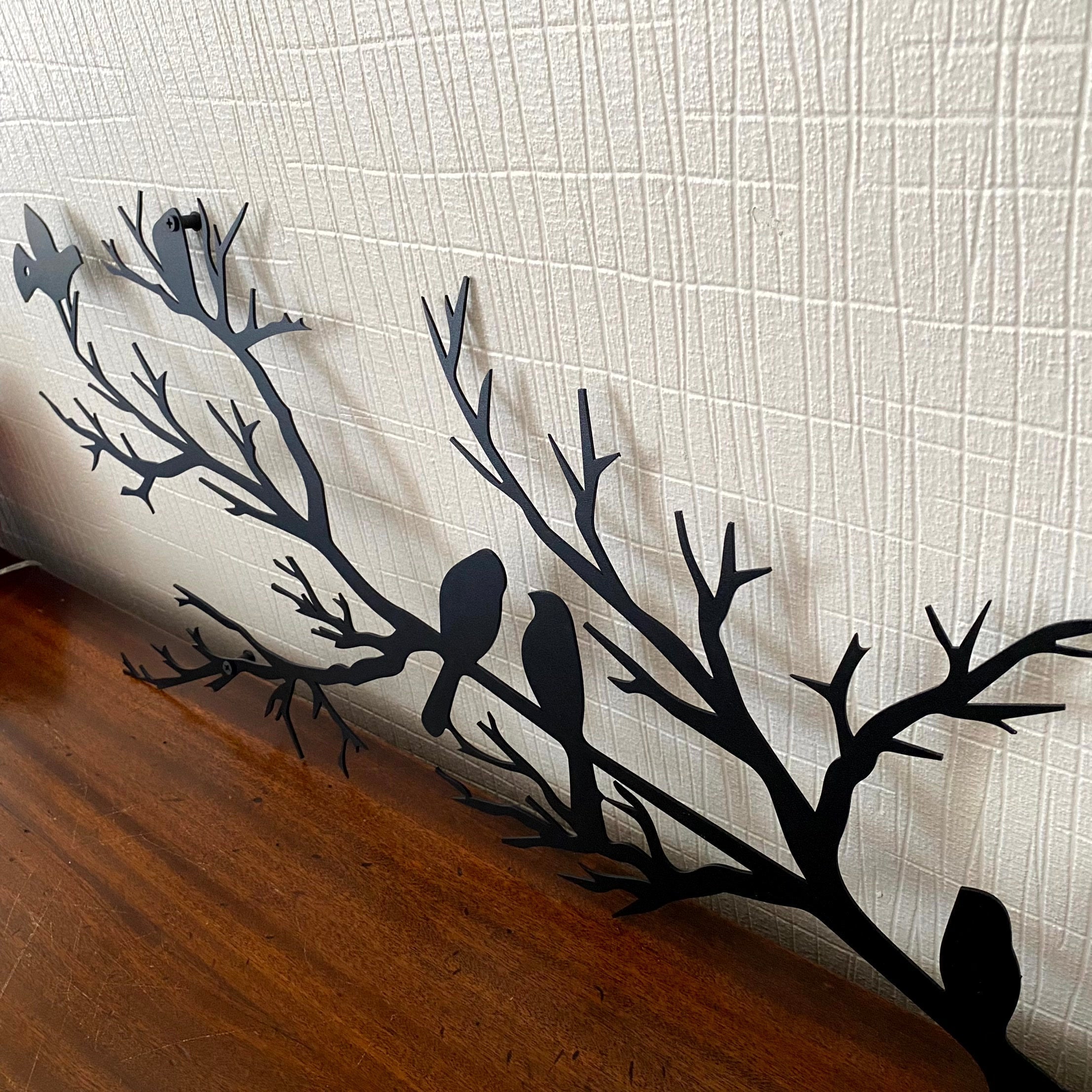 Elegant Black Geometric Bird Wall Art for Modern Spaces