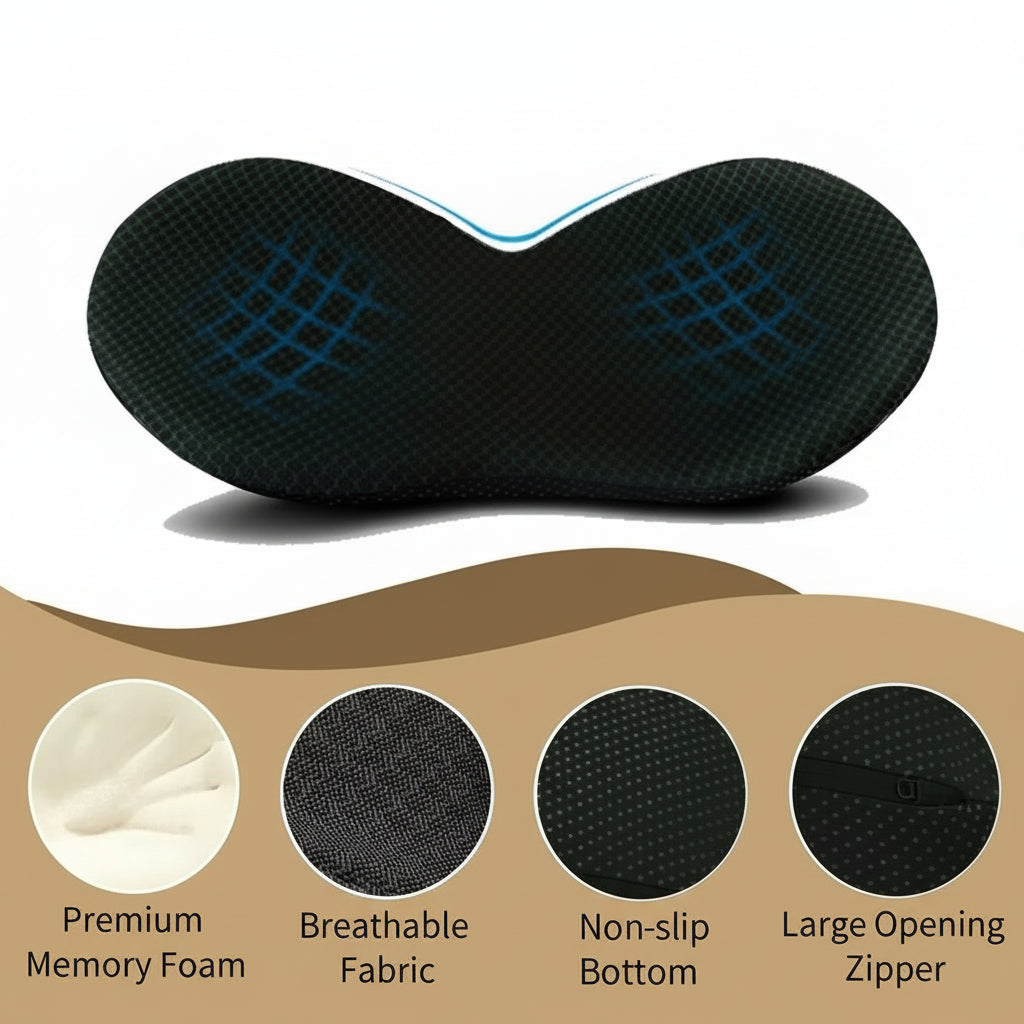 ComfortMax - Ergonomic Memory Foam Seat Cushion for Pain Relief