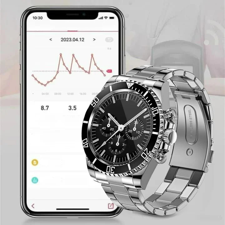 Titanium Edge Tactical Smartwatch with Health & GPS Features