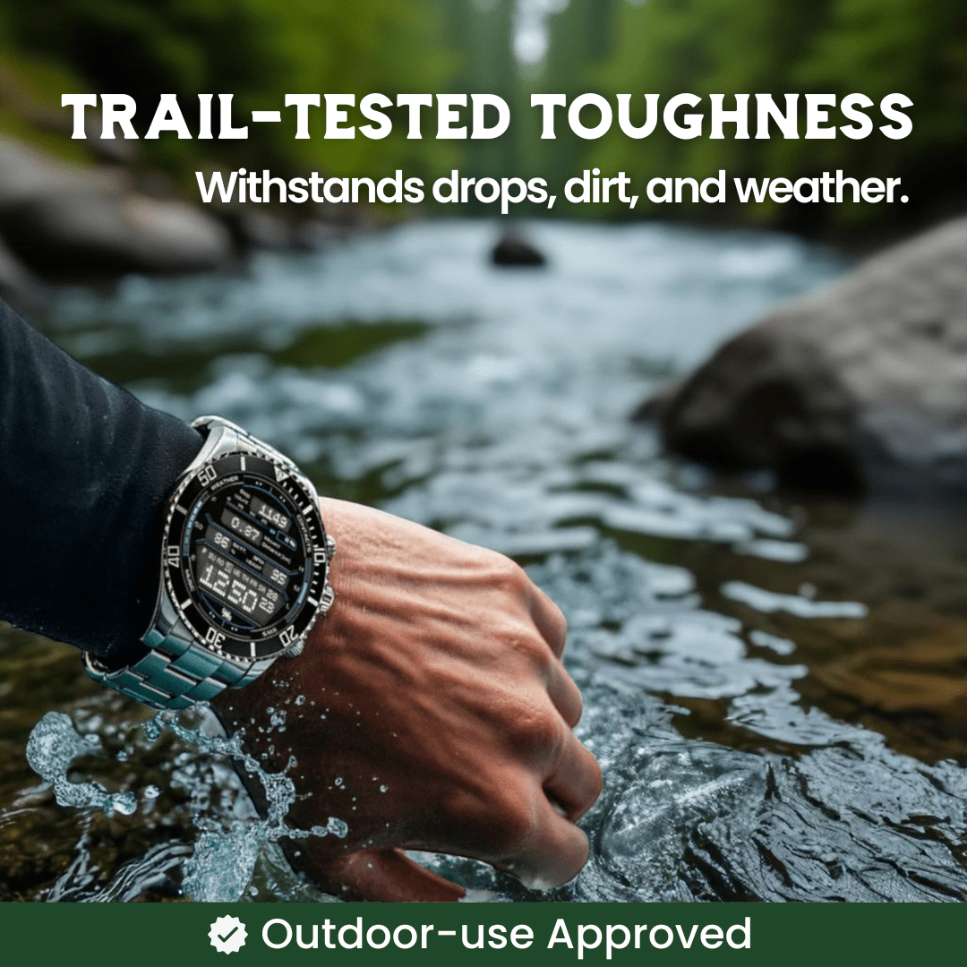 Titanium Edge Tactical Smartwatch with Health & GPS Features