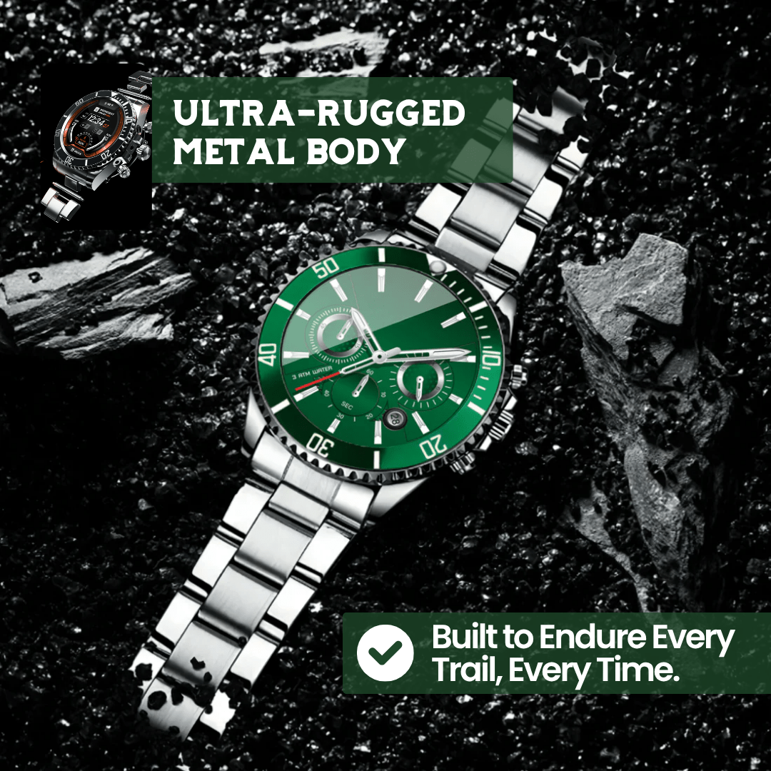 Titanium Edge Tactical Smartwatch with Health & GPS Features