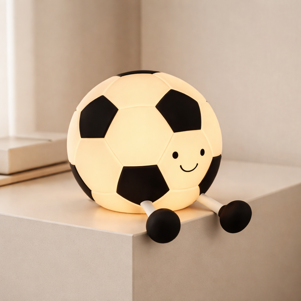Rechargeable Soccer Ball LED Night Light with Dimmable Features