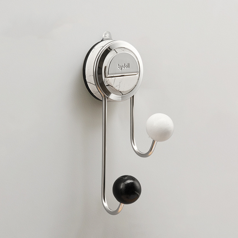 Suction-Based Toilet Paper Holder with Stylish Wood Finish