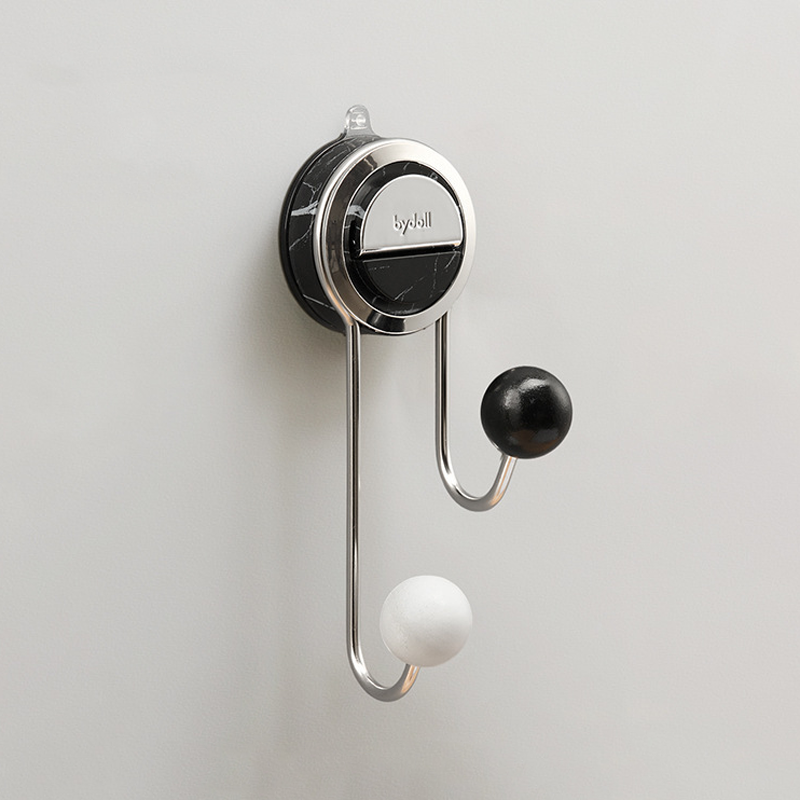 Suction-Based Toilet Paper Holder with Stylish Wood Finish