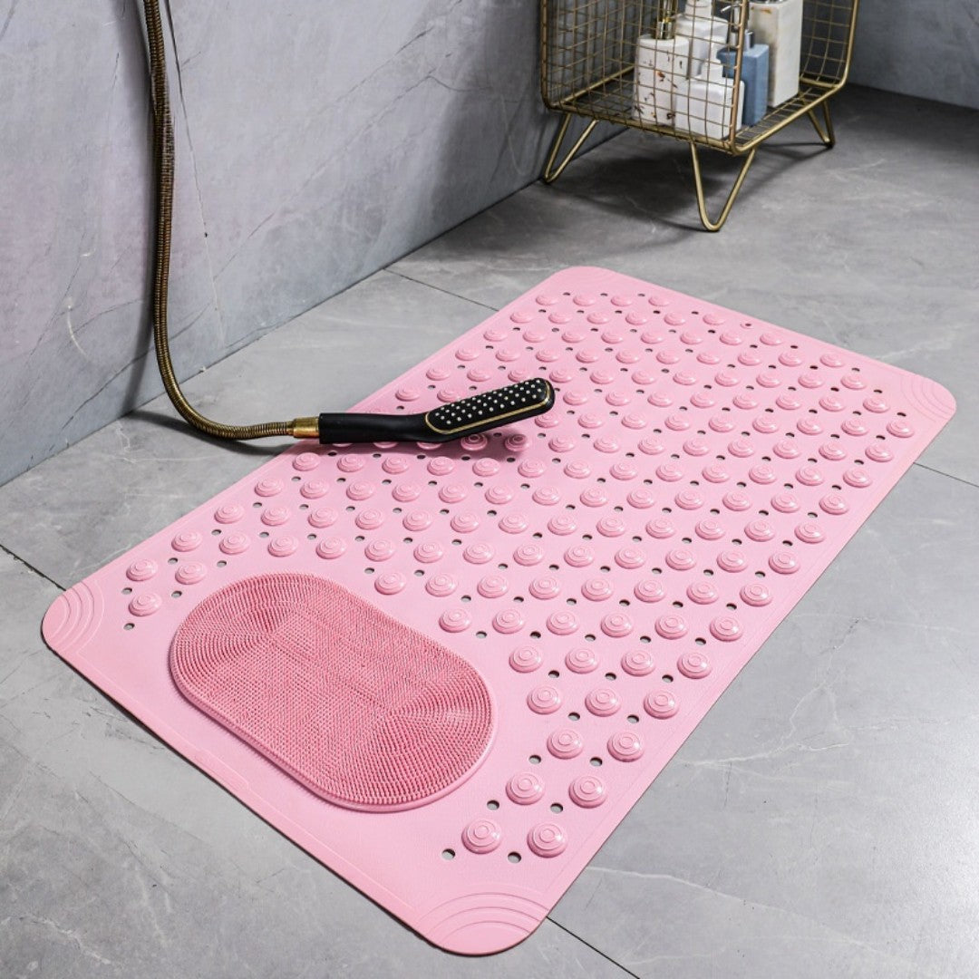 Non-Slip Bath Mat with Integrated Foot Scrubber – 360x690 mm