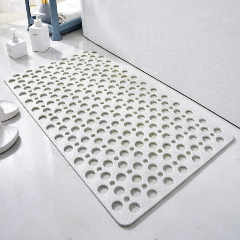 Non-Slip Shower Mat with Drainage and Textured Grip