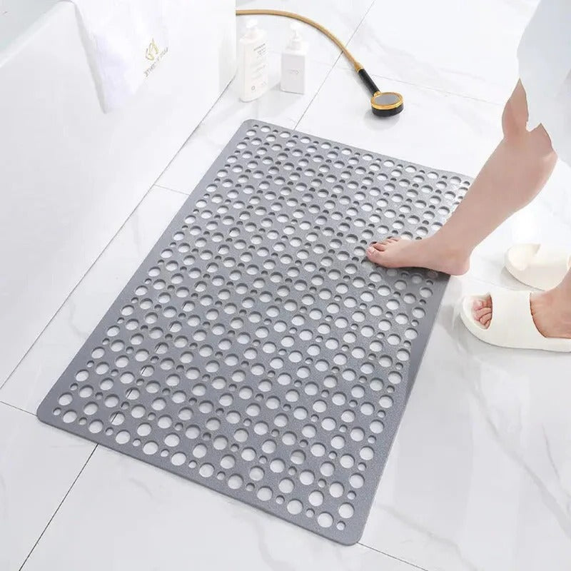 Non-Slip Shower Mat with Drainage and Textured Grip