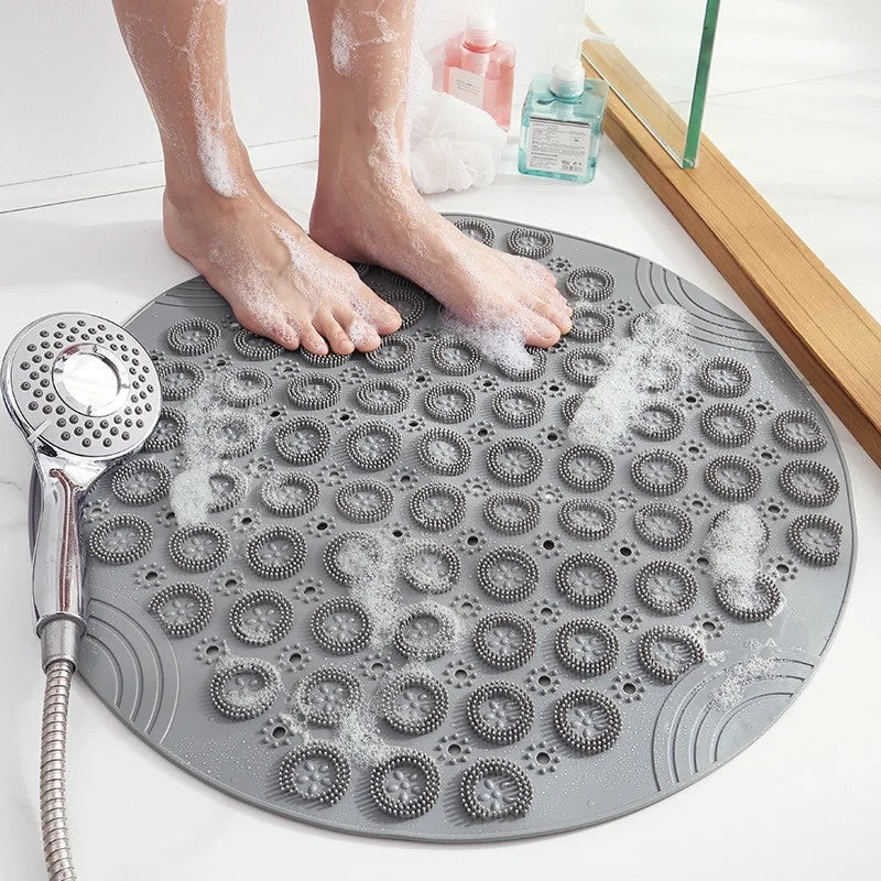 Textured Round Shower Mat for Ultimate Safety and Comfort