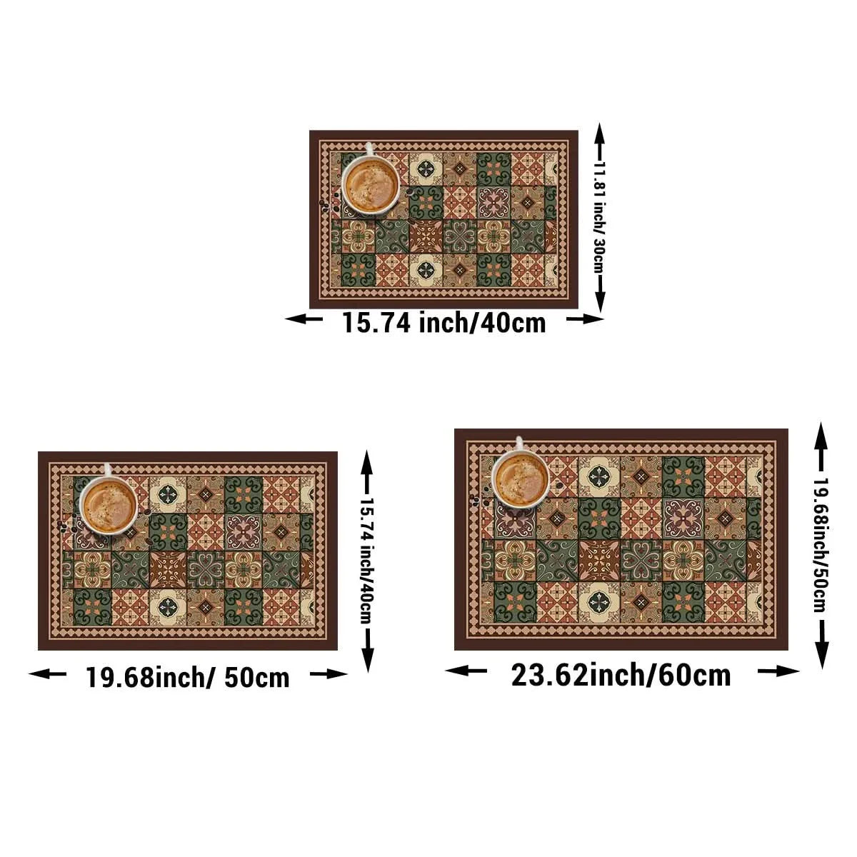 Vintage Coffee Machine Mat for Kitchen Countertop Safety