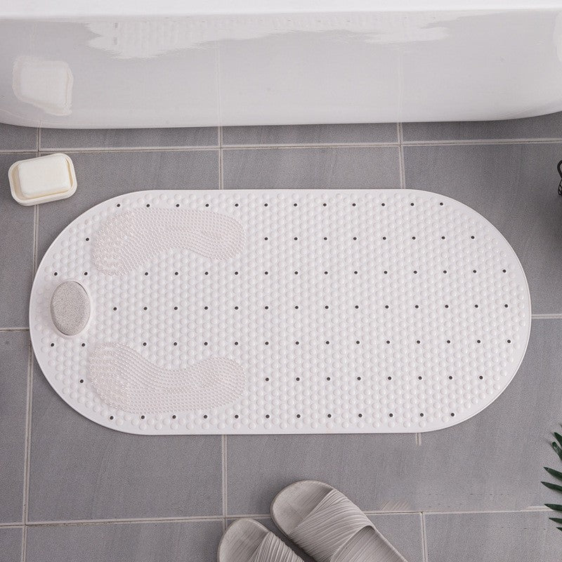 SafeGrip Bath Mat with Foot Exfoliator - 16 x 32 Anti-Slip Design
