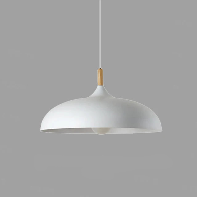 Elegant Scandinavian Oak Pendant Light with LED Technology
