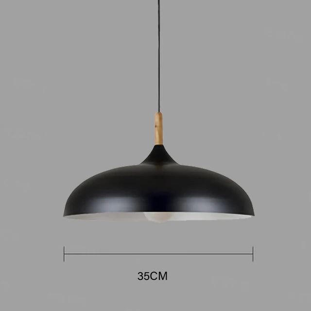 Elegant Scandinavian Oak Pendant Light with LED Technology
