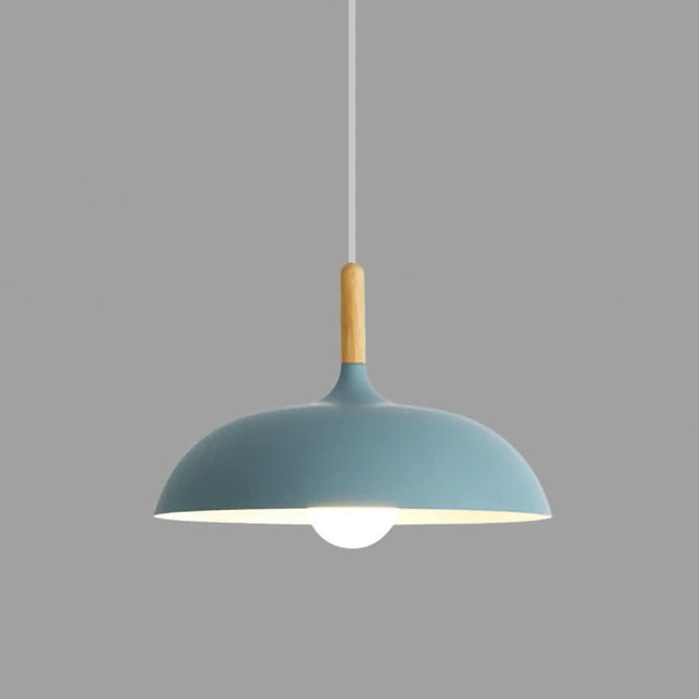 Elegant Scandinavian Oak Pendant Light with LED Technology