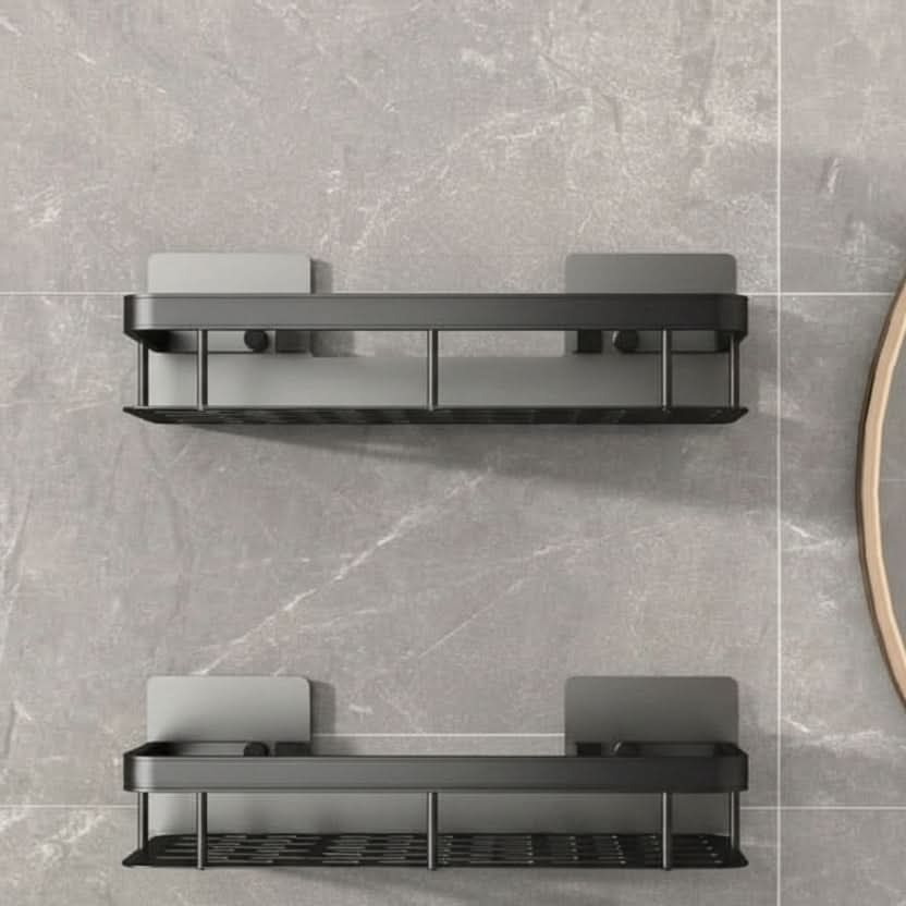 Adhesive Shower Organizer Shelf for Easy Bathroom Storage