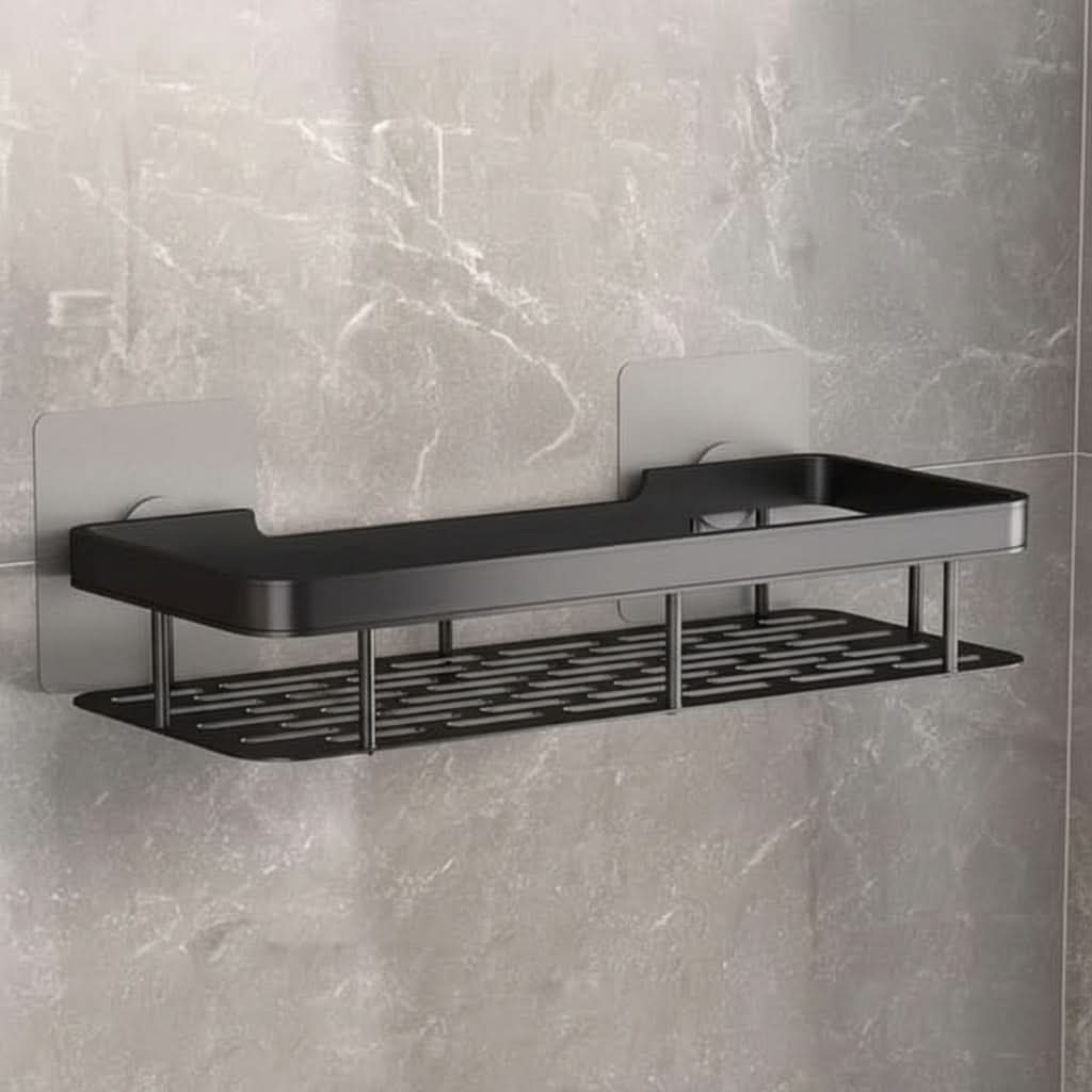 Adhesive Shower Organizer - Easy Storage Bathroom Shelf
