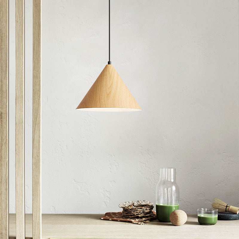 Elegant Adjustable Pendant Light - Modern Wood and Iron Design