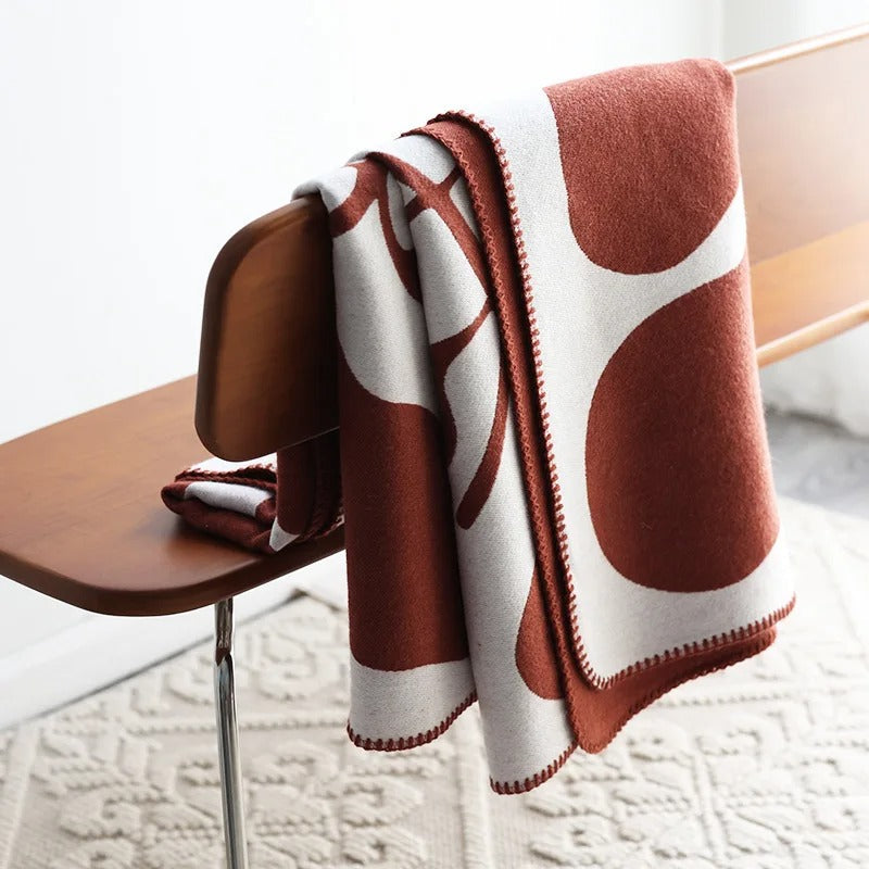 Cozy Abstract Design Acrylic Throw Blanket for Comfort