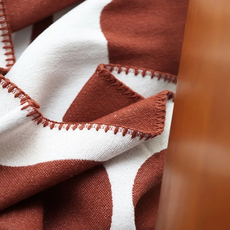 Cozy Abstract Design Acrylic Throw Blanket for Comfort