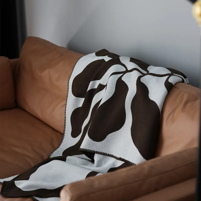 Cozy Abstract Design Acrylic Throw Blanket for Comfort