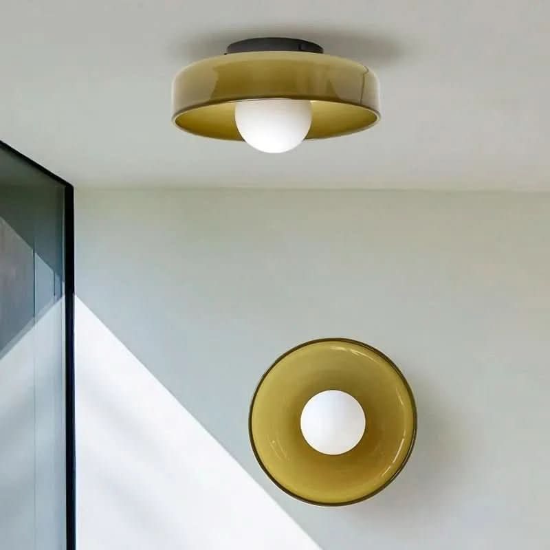 Elegant Flush Mount Ceiling Light - LED-Compatible Nordic Glass Design