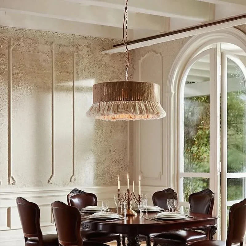 Hemp Rope LED Chandelier in Nordic Style