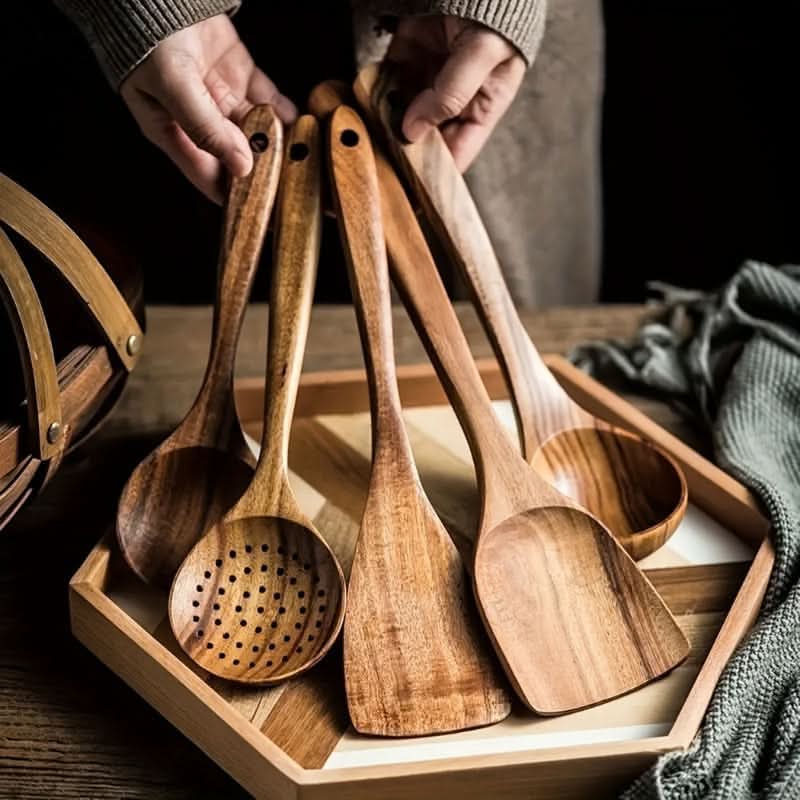 Eco-Friendly Kitchen Tool Set for Cooking and Serving