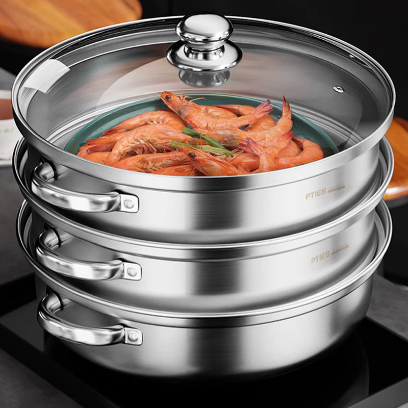 HealthyChef 3-Tier Stainless Steel Steamer for Effortless Cooking